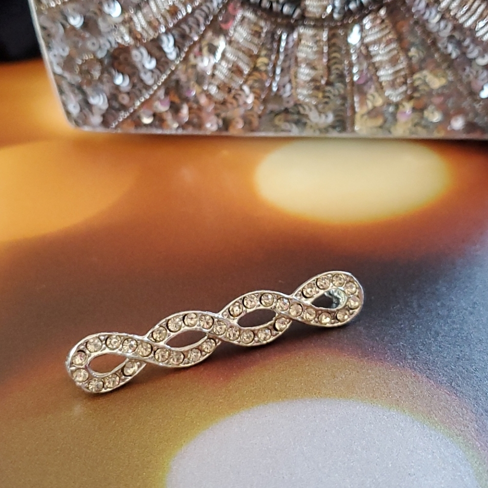 Double Infinity Loop Styleclear Rhinestonesshine - image 4